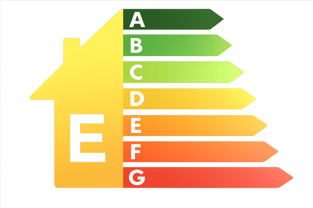 Étiquette énergétique de A à G colorée